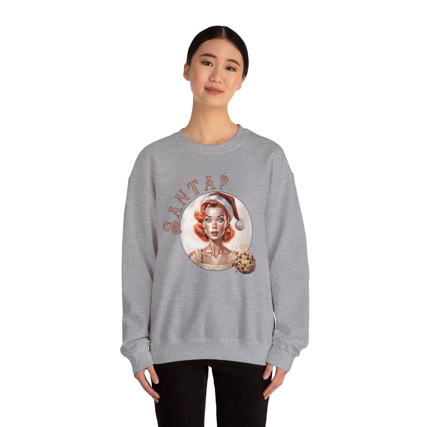 Funny Cookie Lover Sweatshirt - Retro Design - Santa? Christmas