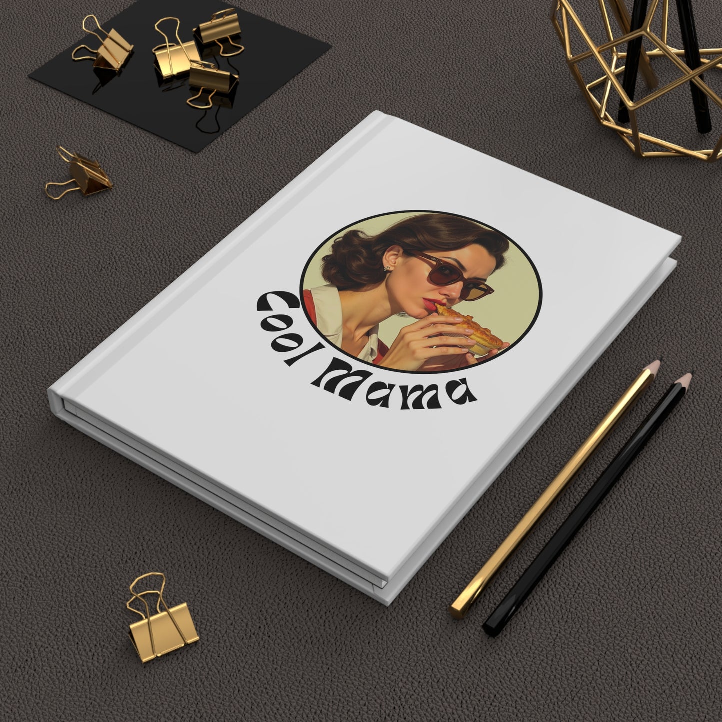 Cool Mama Hardcover Journal - Trendy Note-taking, Gift for Moms, Stylish Office Supplies, Creative Writing, Fun Mom Journal