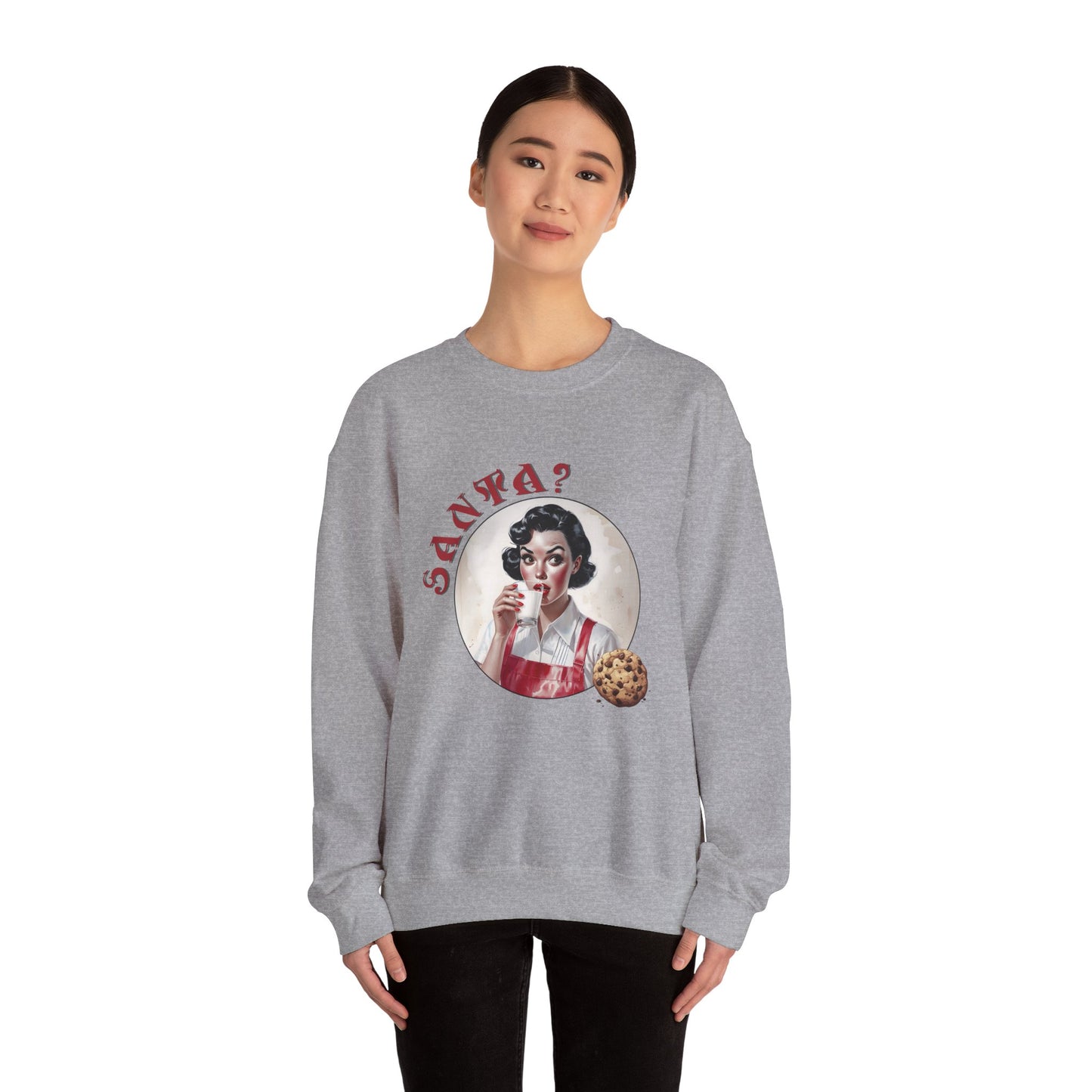 Funny Cookie Lover Sweatshirt - Retro Design - Santa? Christmas