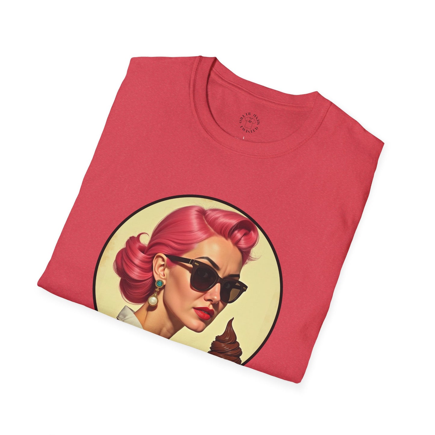 Cool Mama Vintage Graphic Unisex Softstyle T-Shirt,mama,mom and ice cream