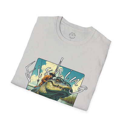 Fishing Like a Pro Unisex Softstyle T-Shirt,gator