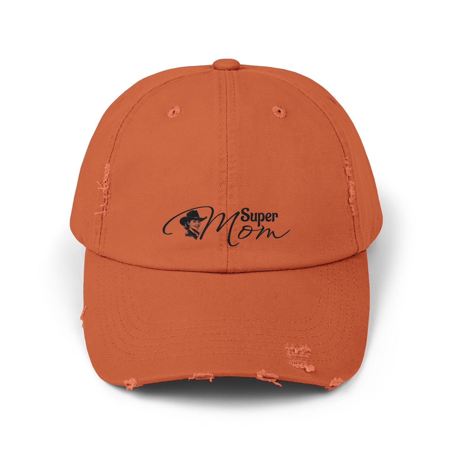 Super Mom Unisex Distressed Cap, Casual Hat for Moms, Gift for Mother's Day, Everyday Wear, Relaxed Style