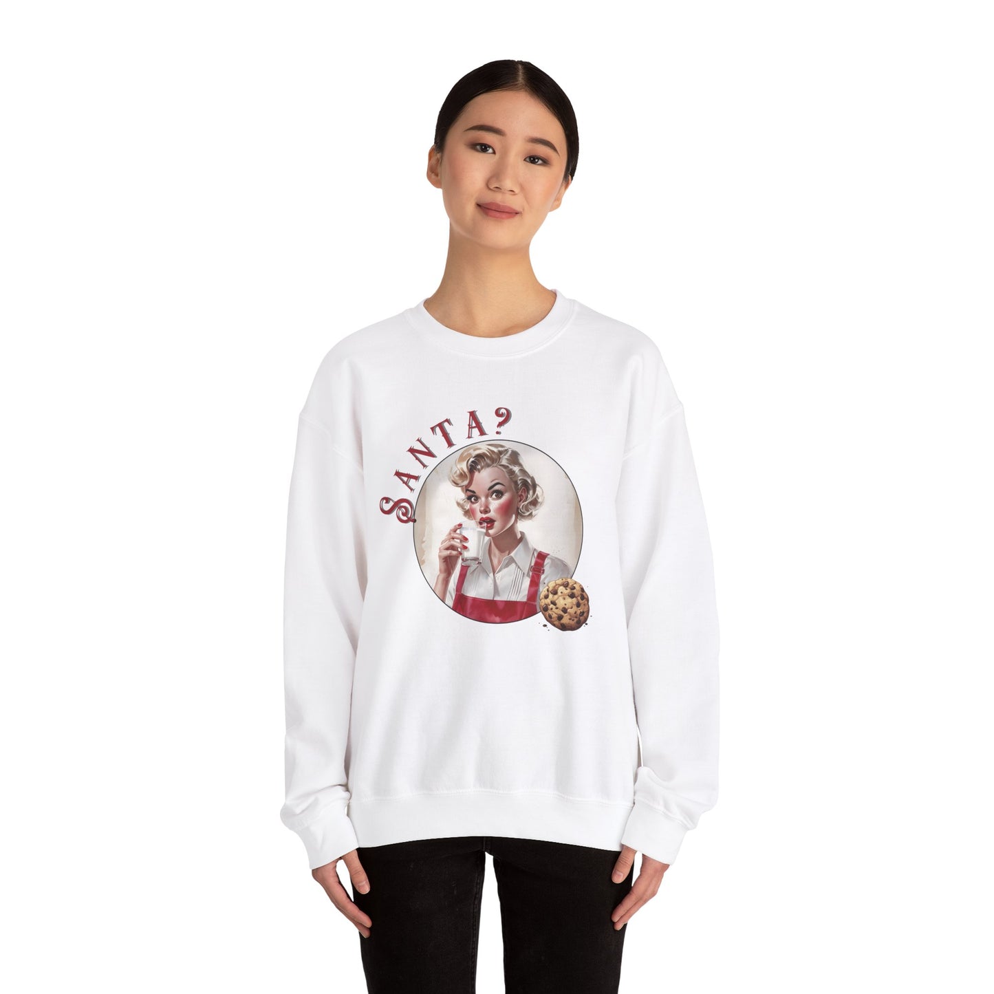 Funny Cookie Lover Sweatshirt - Retro Design - Santa? Christmas