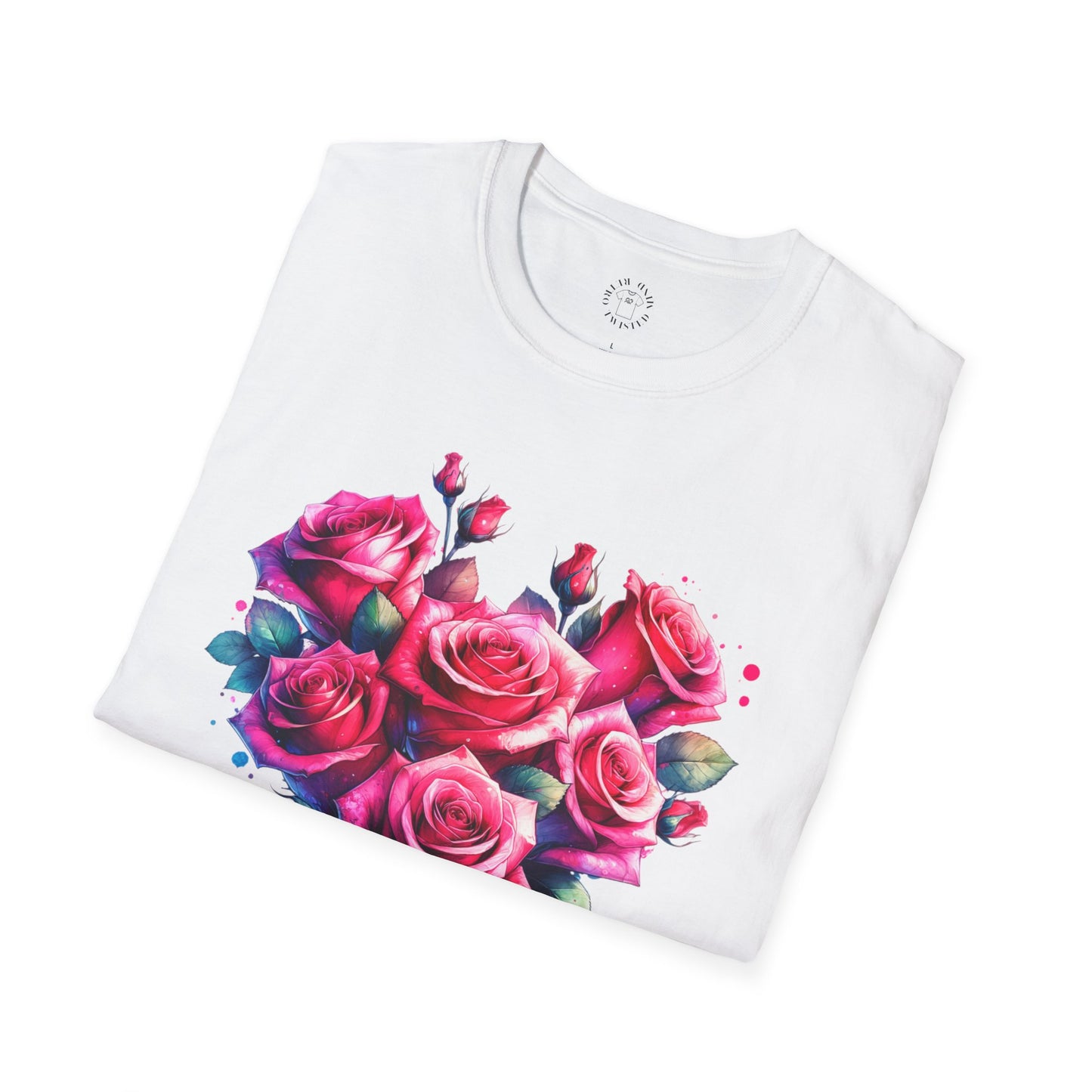 Floral Heart Open Unisex Softstyle T-Shirt.twisted.love