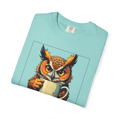 Coffee Owl T‑Shirt - "Touch My Coffee and You'll Need a New Hand" Graphic Tee