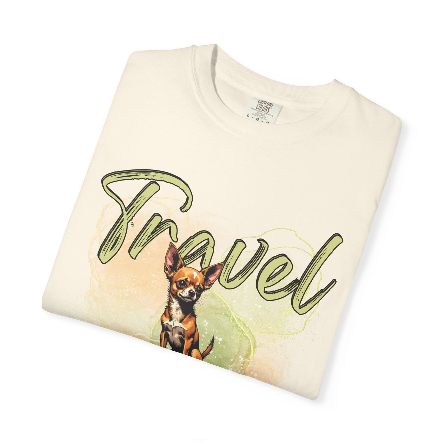 Travel Time Unisex Garment-Dyed T-Shirt - Cute Dog Design for Animal Lovers