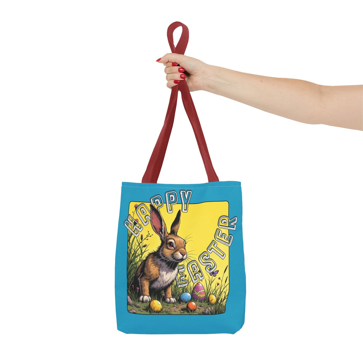 Happy Easter Tote Bag - Vibrant Bunny Design for Spring Celebrations, Easter bunny