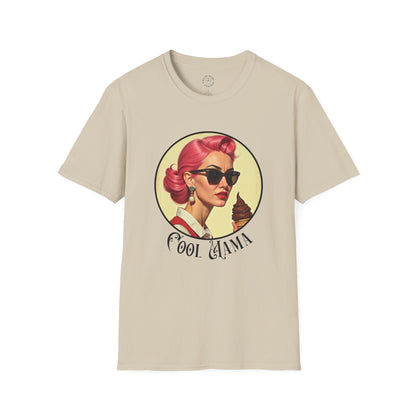 Cool Mama Vintage Graphic Unisex Softstyle T-Shirt,mama,mom and ice cream