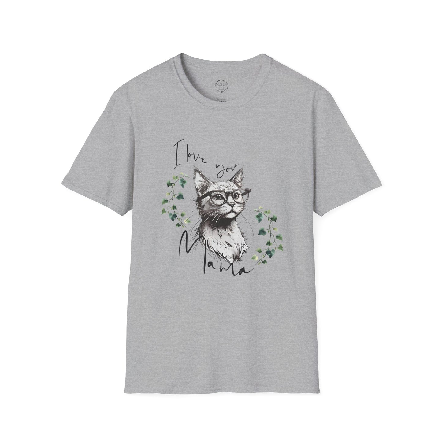 I Love You Mama Cat T-Shirt - Unisex Softstyle Tee for Cat Lovers,cat