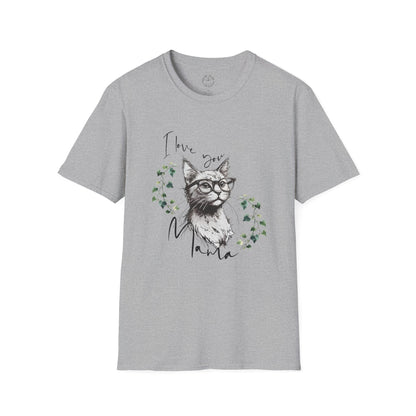 I Love You Mama Cat T-Shirt - Unisex Softstyle Tee for Cat Lovers,cat