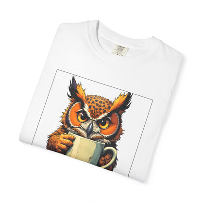 Coffee Owl T‑Shirt - "Touch My Coffee and You'll Need a New Hand" Graphic Tee