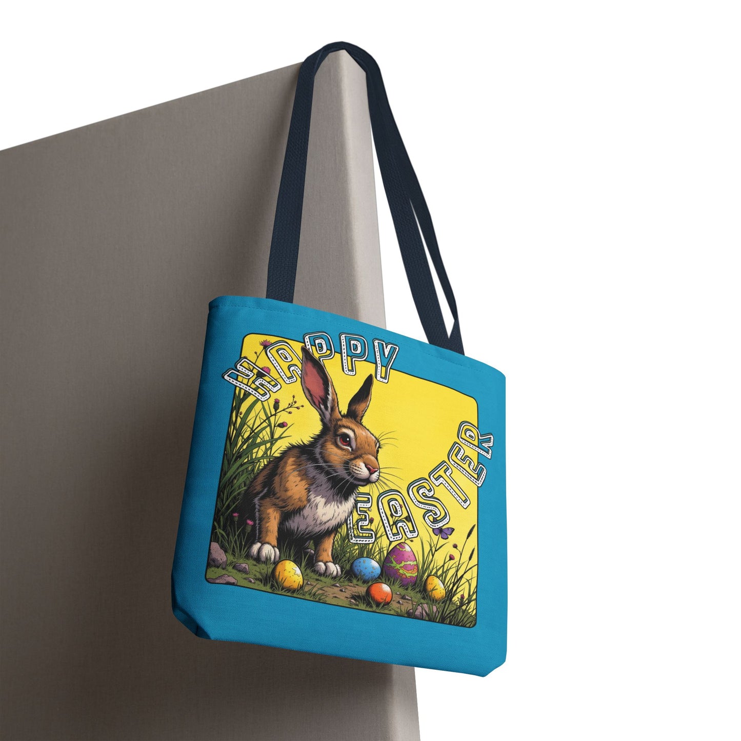 Happy Easter Tote Bag - Vibrant Bunny Design for Spring Celebrations, Easter bunny