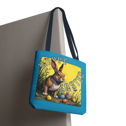 Happy Easter Tote Bag - Vibrant Bunny Design for Spring Celebrations, Easter bunny