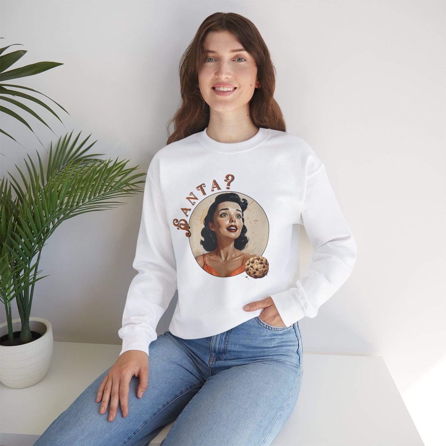 Funny Cookie Lover Sweatshirt - Retro Design - Santa? Christmas