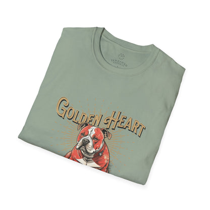 Golden Heart Bulldog Unisex Softstyle T-Shirt