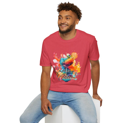 Colorful Artistic T-Shirt with Inspirational Design, Unisex Softstyle Tee, Gift for Art Lovers, Casual Wear, Birthday Gift Idea