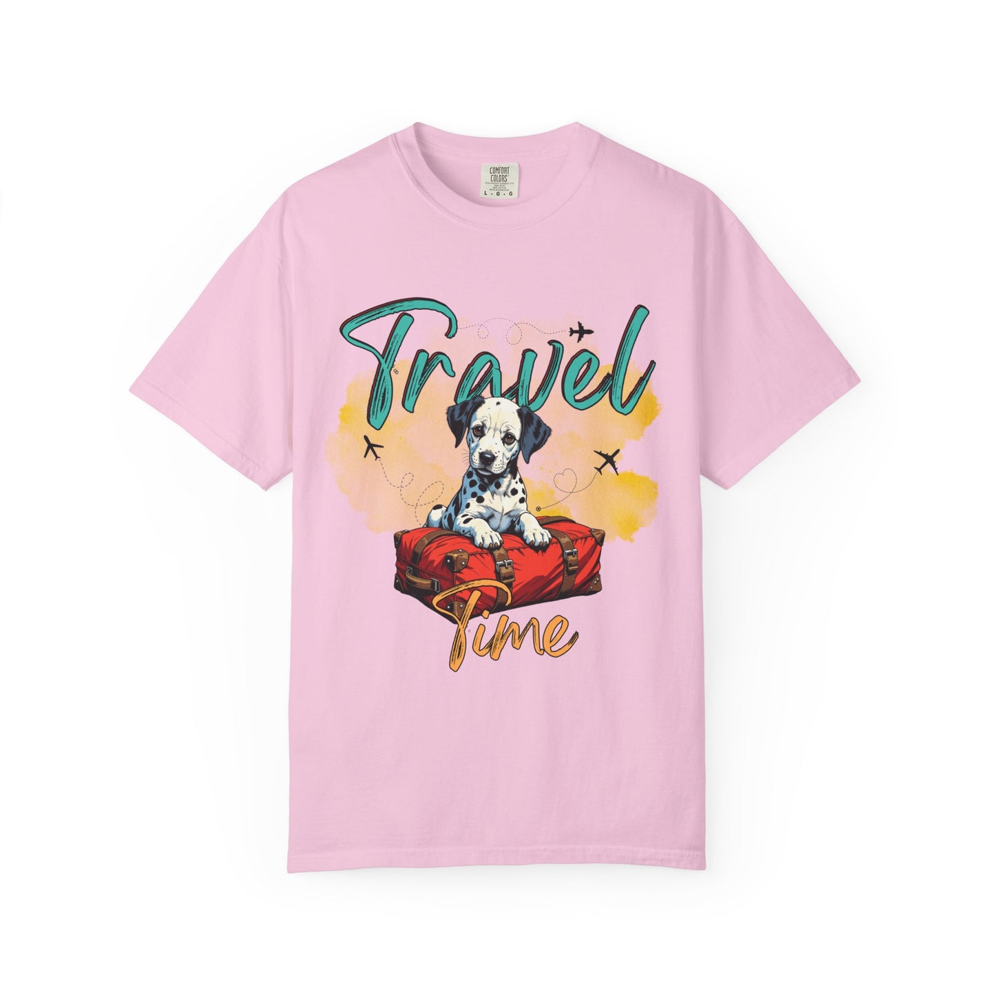 Travel Time Dog Graphic Unisex T-Shirt
