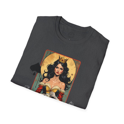 Queen of Spiders Unisex Softstyle T-Shirt - Bold Graphic Tee for Fans of Fantasy & Mythology,queen,girl