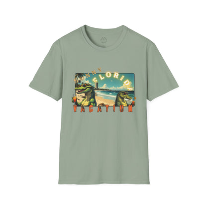 Sunny Florida Vacation T-Shirt - Unisex Softstyle Tee for Travel Lovers