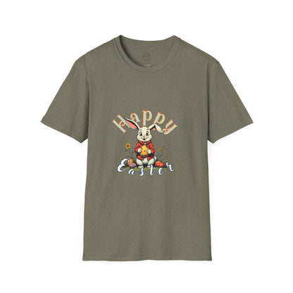 Happy Easter Unisex Softstyle T-shirt - Spring Celebration Tee,easter bunny