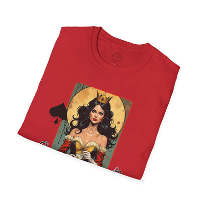 Queen of Spiders Unisex Softstyle T-Shirt - Bold Graphic Tee for Fans of Fantasy & Mythology,queen,girl