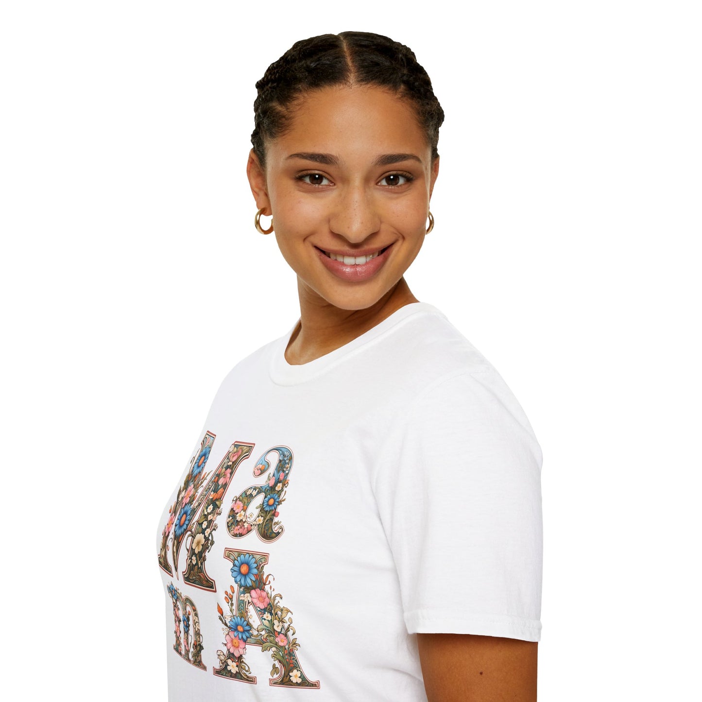 Floral Mama Unisex T-Shirt, Softstyle Tee, Casual Wear, Gift for Mother day,mama