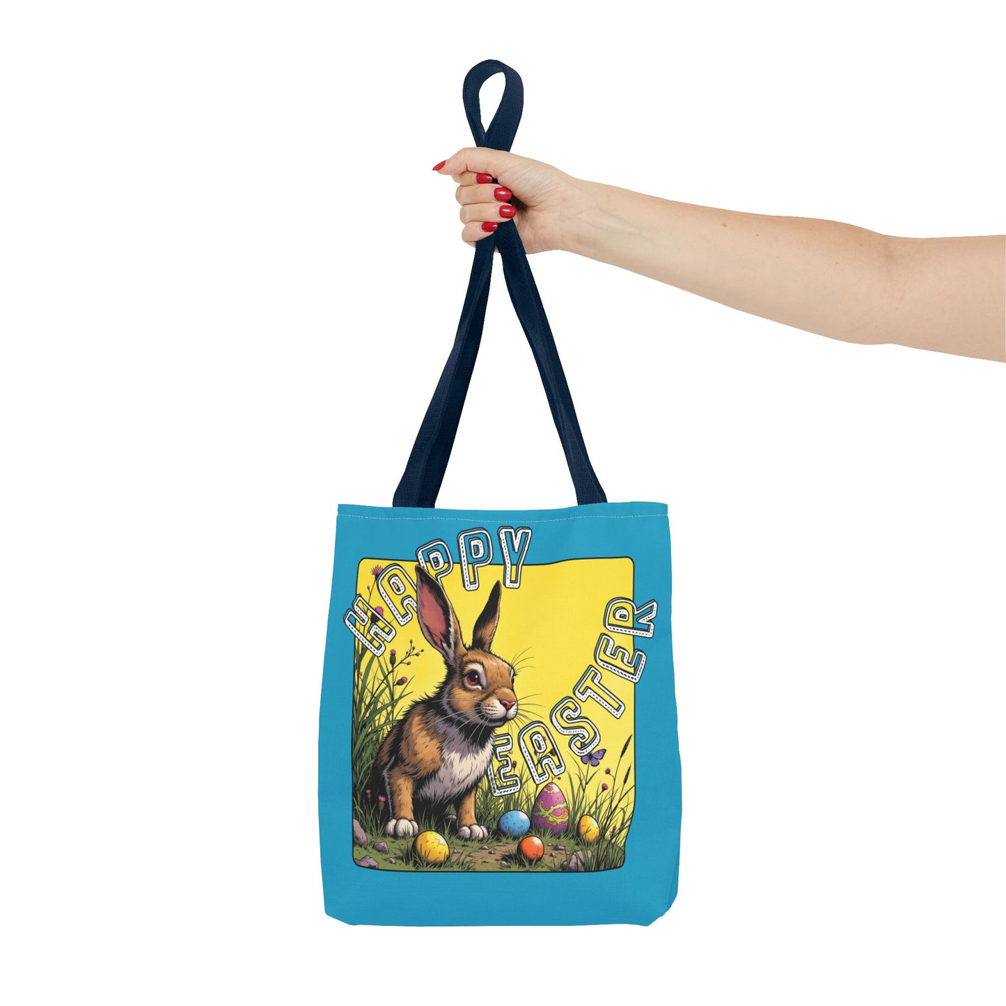 Happy Easter Tote Bag - Vibrant Bunny Design for Spring Celebrations, Easter bunny