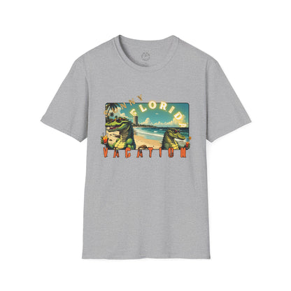 Sunny Florida Vacation T-Shirt - Unisex Softstyle Tee for Travel Lovers