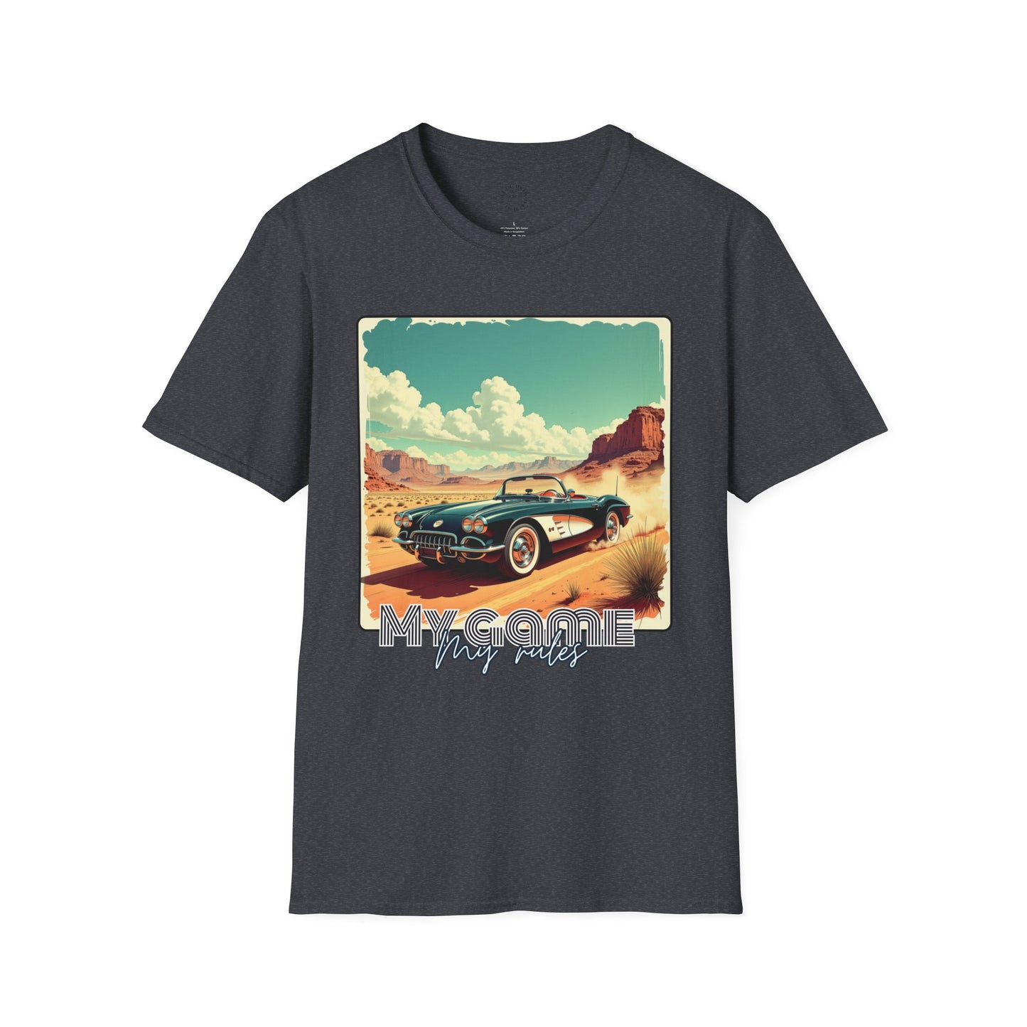 Vintage Car Graphic Unisex Softstyle T-Shirt - Perfect for Road Trip Lovers ,sport,car