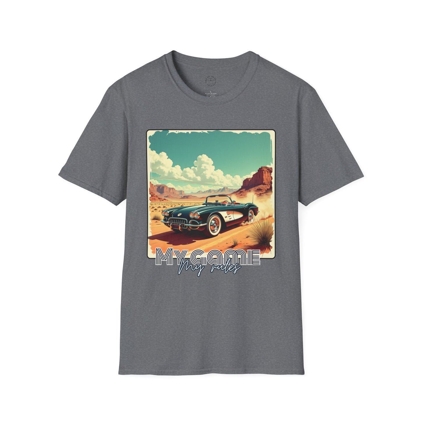 Vintage Car Graphic Unisex Softstyle T-Shirt - Perfect for Road Trip Lovers ,sport,car