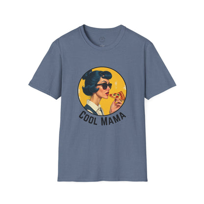 Cool Mama Unisex Softstyle T-Shirt - Retro Chic Pizza Lover Tee,mom