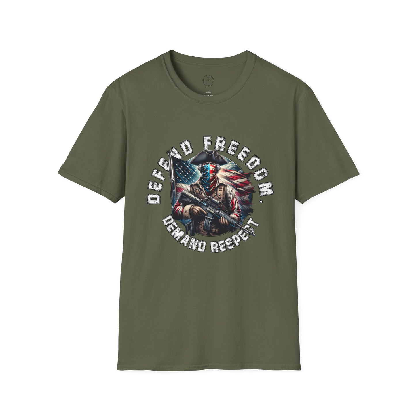 Defend Freedom Unisex Softstyle T-Shirt - Patriotic Graphic Tee