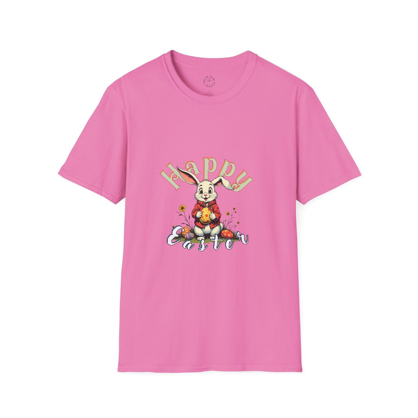 Happy Easter Unisex Softstyle T-shirt - Spring Celebration Tee,easter bunny