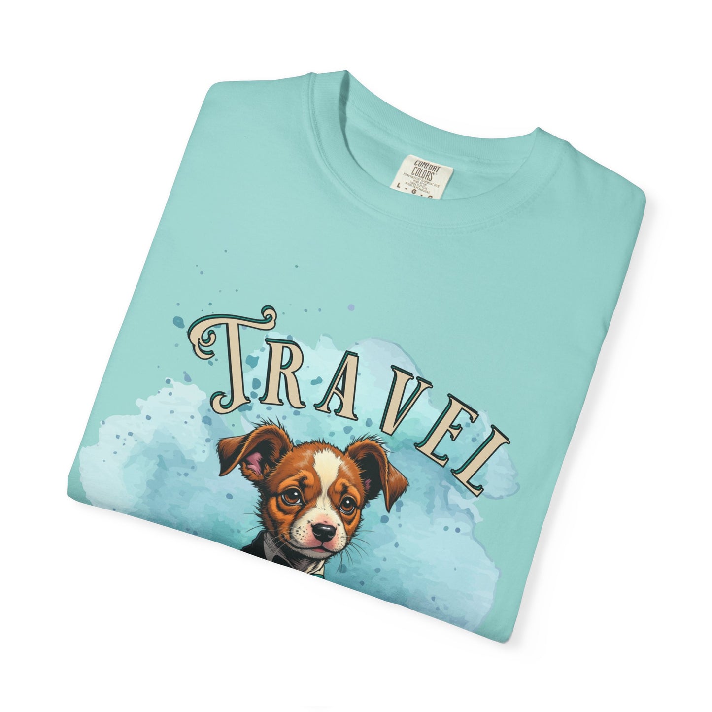 Travel Time Dog Graphic Unisex T-Shirt - Perfect for Pet Lovers and Travel Enthusiasts
