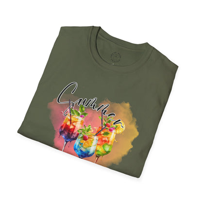 Colorful Floral Summer Unisex T-Shirt, Boho Shirt, Gift for Her, Vacation Tee, Festival Apparel, Summer Outfit