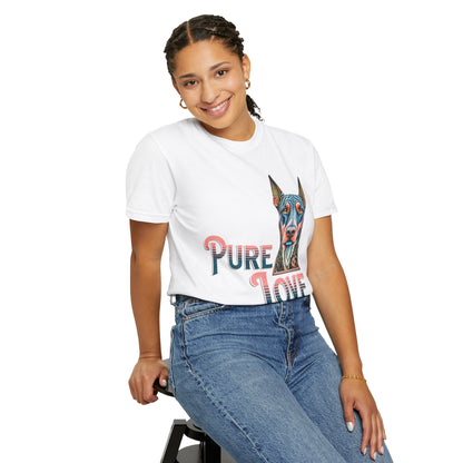 Pure Love Unisex Garment-Dyed T-Shirt - Dog Lovers Tee
