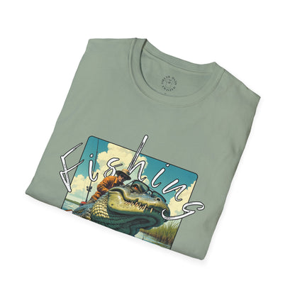 Fishing Like a Pro Unisex Softstyle T-Shirt,gator