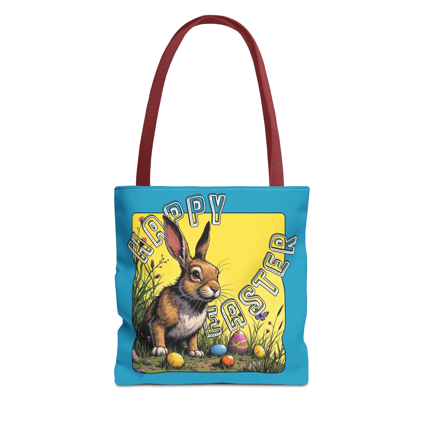 Happy Easter Tote Bag - Vibrant Bunny Design for Spring Celebrations, Easter bunny