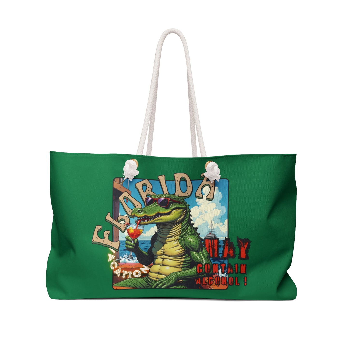 Fun Florida Alligator Weekender Bag - Perfect for Travel and Beach Adventures