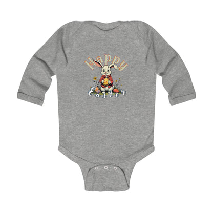 Happy Easter Infant Long Sleeve Bodysuit | Cute Spring Outfit for Babies,kids