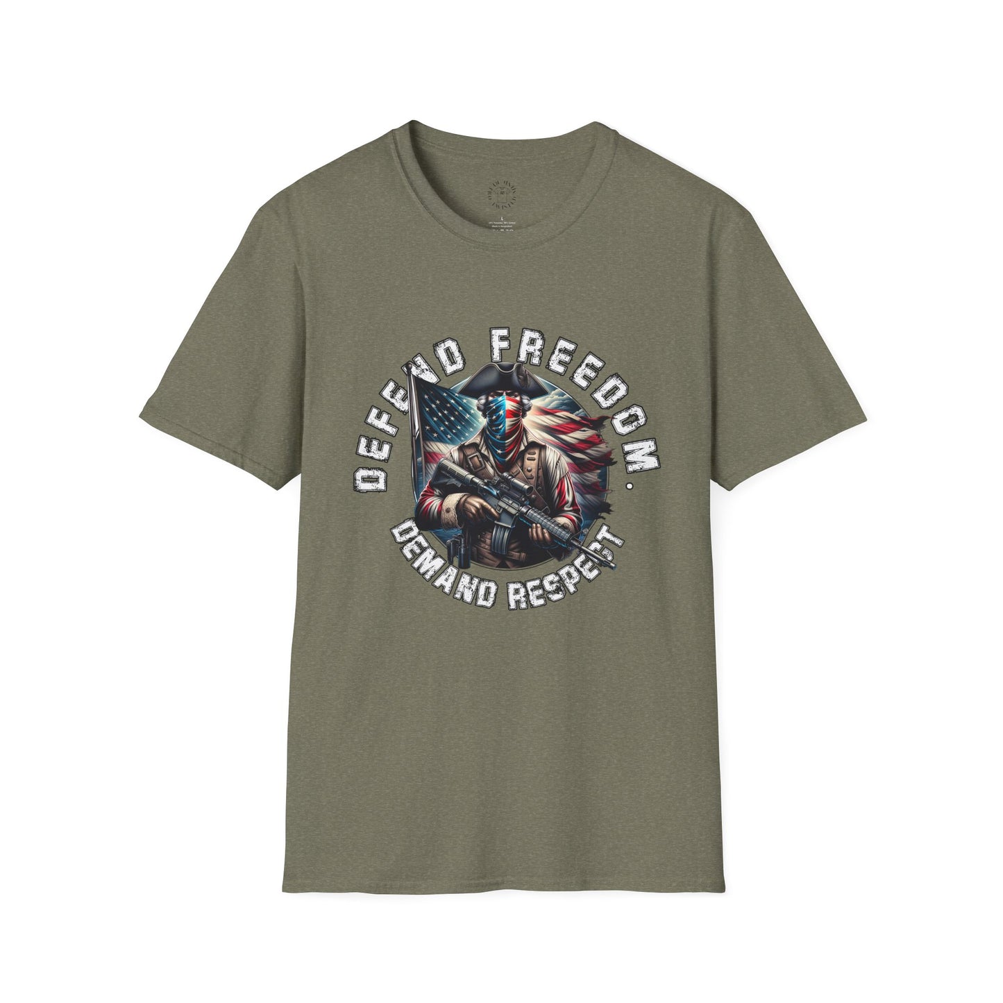 Defend Freedom Unisex Softstyle T-Shirt - Patriotic Graphic Tee