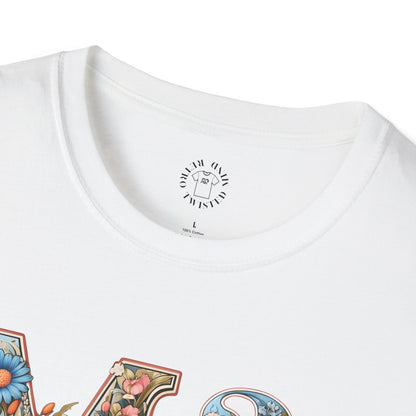 Floral Mama Unisex T-Shirt, Softstyle Tee, Casual Wear, Gift for Mother day,mama