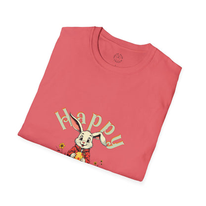 Happy Easter Unisex Softstyle T-shirt - Spring Celebration Tee,easter bunny