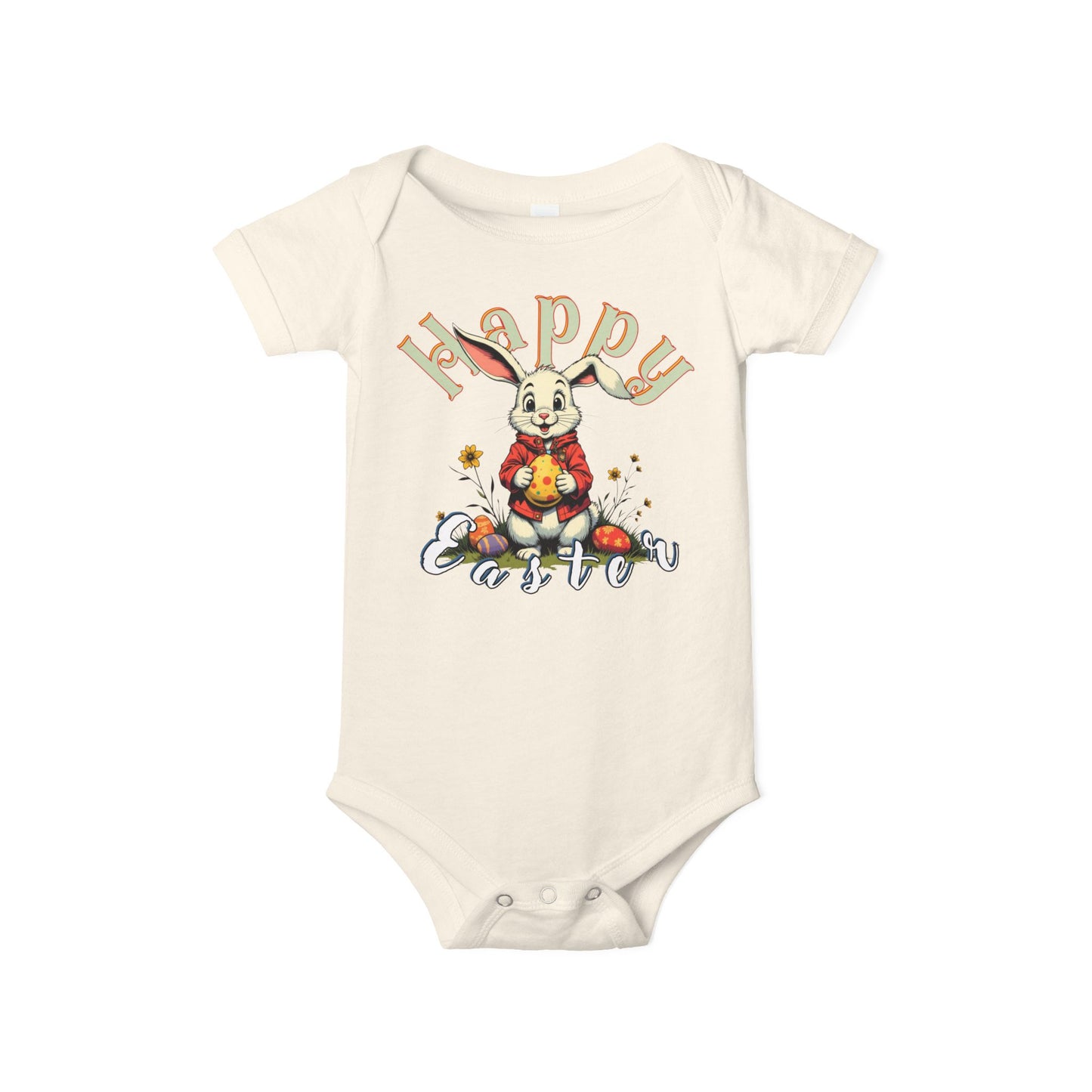 Happy Easter Infant Jersey One Piece,baby
