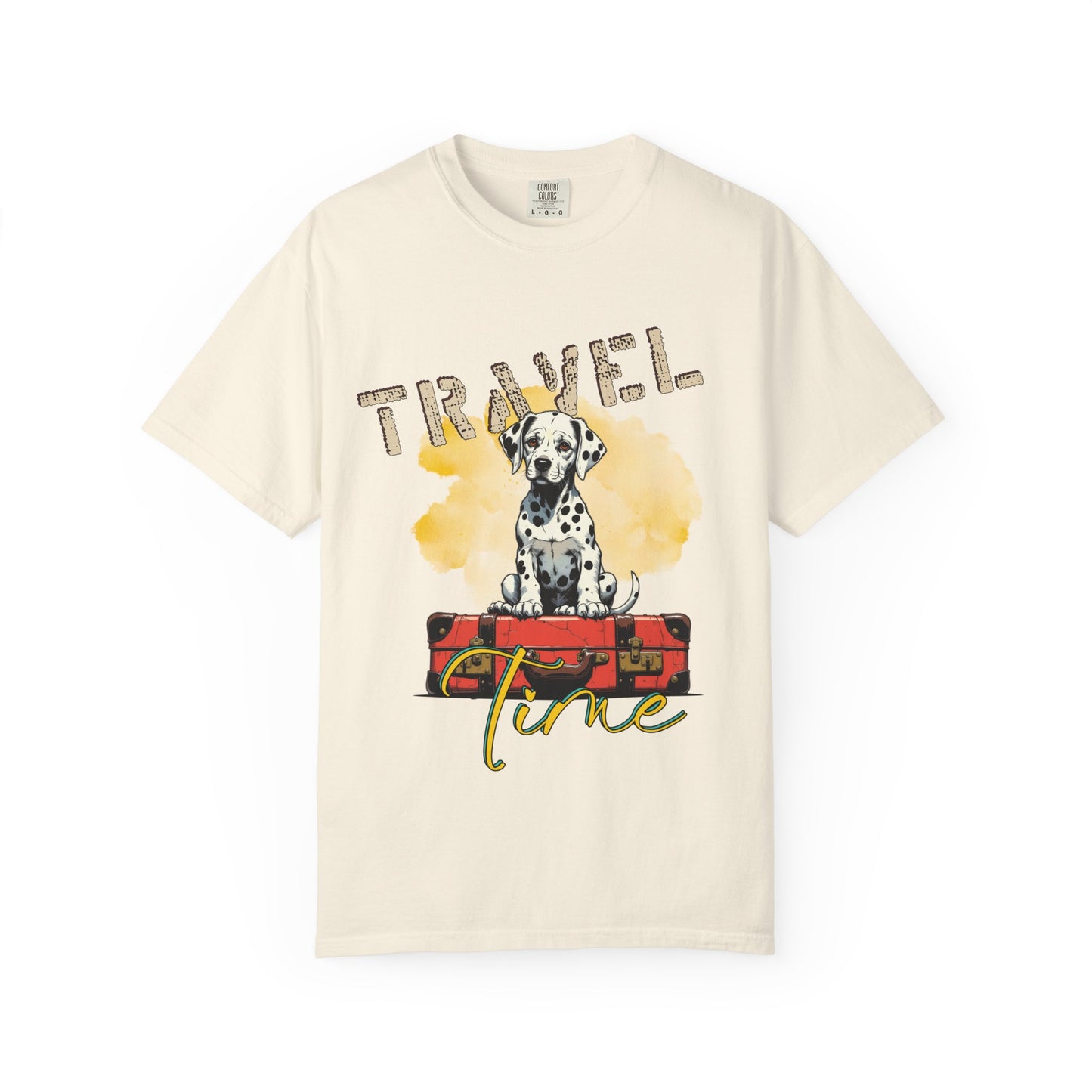 Travel Time Dog T-Shirt, Unisex Graphic Tee, Pet Lover's Gift, Vacation Shirt, Travel Enthusiast Apparel