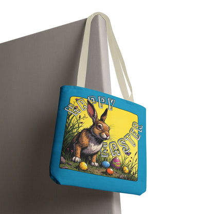 Happy Easter Tote Bag - Vibrant Bunny Design for Spring Celebrations, Easter bunny