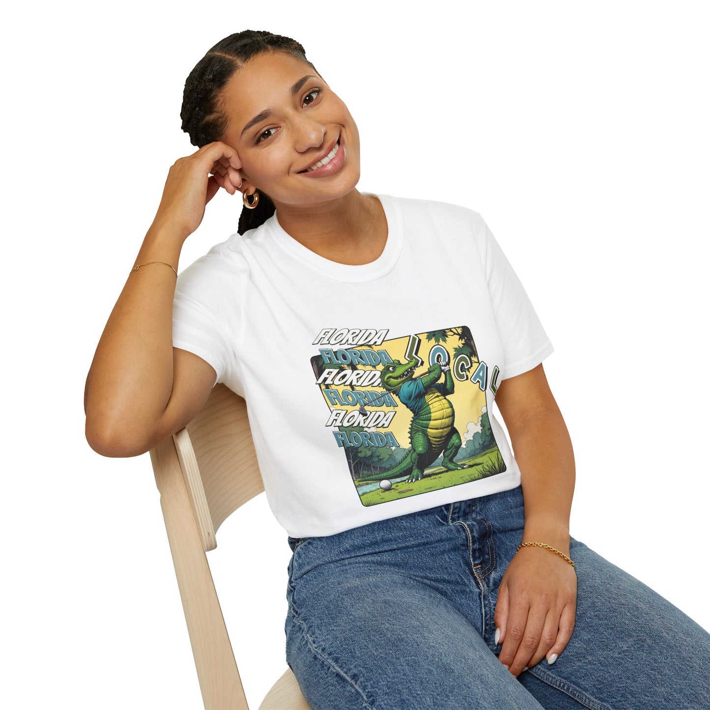 Florida Local Alligator Unisex Softstyle T-Shirt,golf,sport,florida