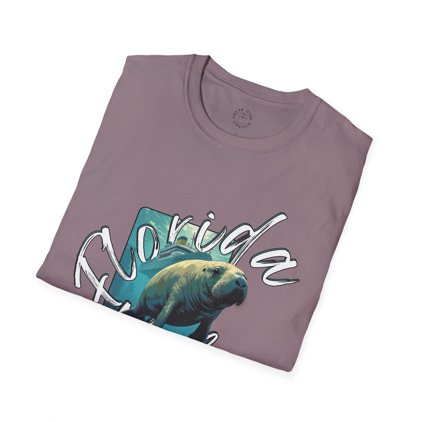 Florida Vibe Unisex Softstyle T-Shirt - Casual Beachwear Tee, manatee