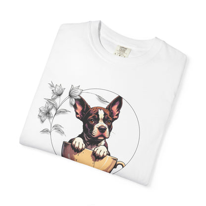 Coffee Pup Unisex Garment-Dyed T-shirt