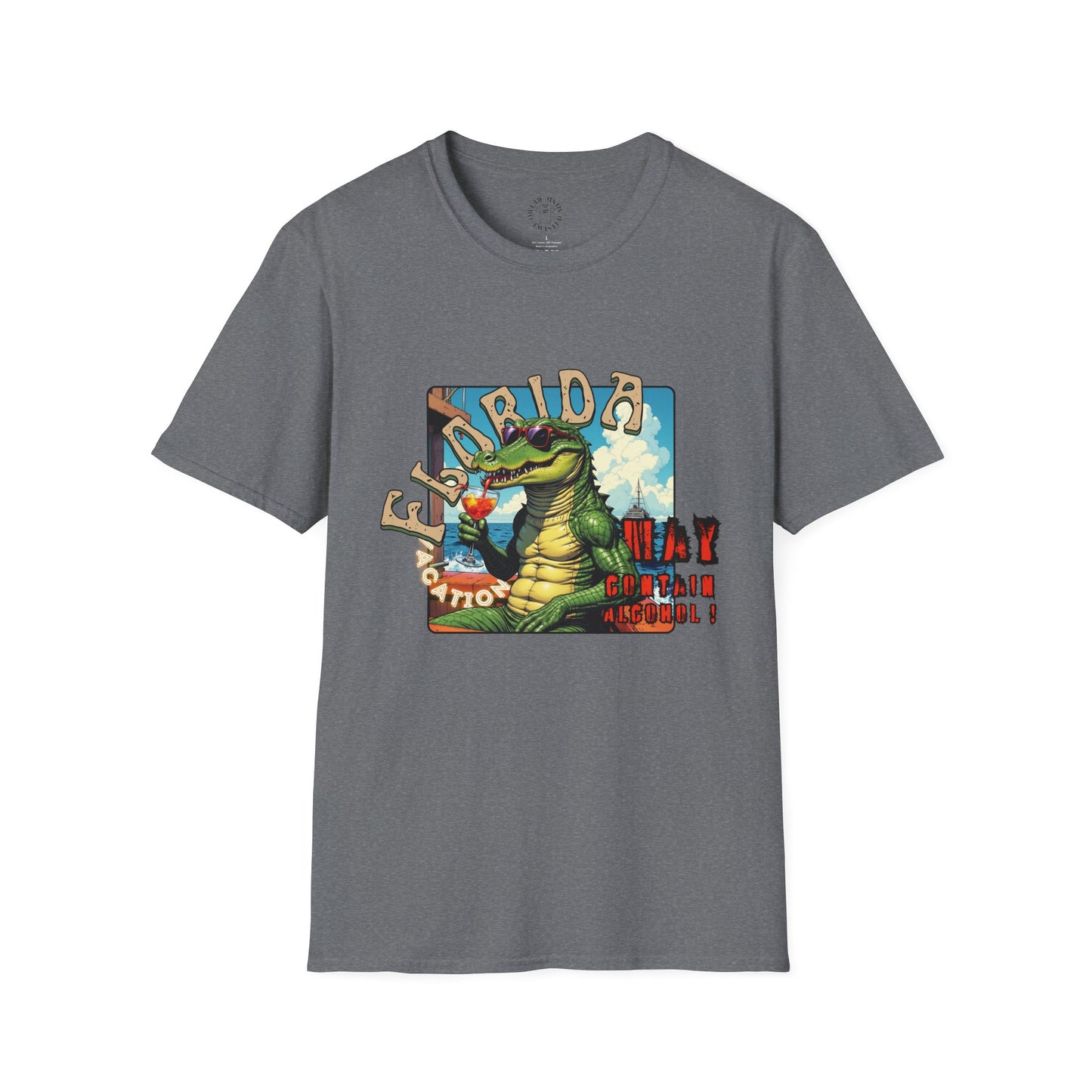 Florida Alligator Unisex Softstyle T-Shirt - Retro Vibe Casual Tee,vacation ,florida,